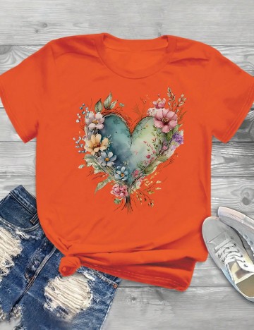 Tricou SHEIN, portocaliu