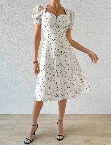 Rochie medie SHEIN, alb/negru Alb