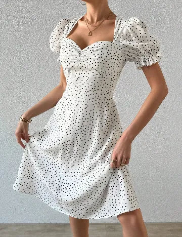 Rochie medie SHEIN, alb/negru Alb