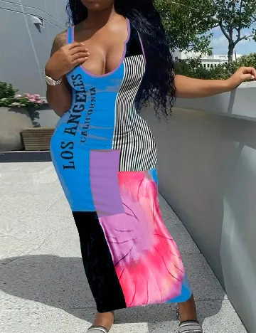 Rochie lunga SHEIN CURVE, mix culori Mix culori