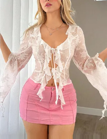 Bluza SHEIN, alb Alb