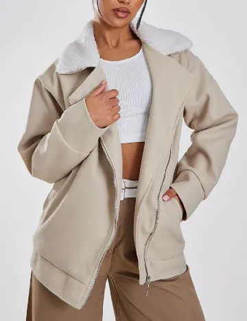 Jacheta PrettyLittleThing, crem Crem