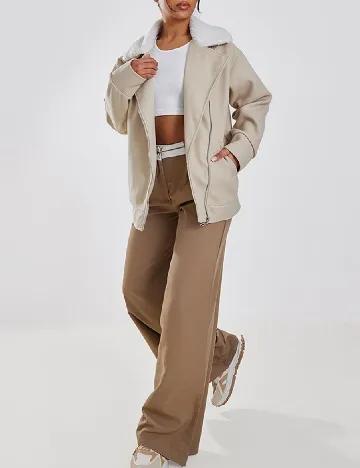 Jacheta PrettyLittleThing, crem Crem