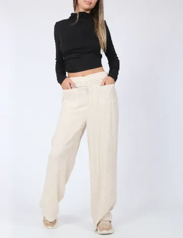 Pantaloni SHEIN, crem Crem