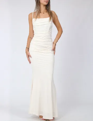 Rochie lunga SHEIN, ecru Crem