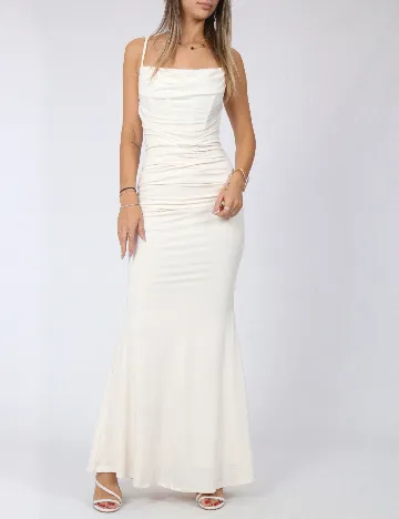 Rochie lunga SHEIN, ecru Crem