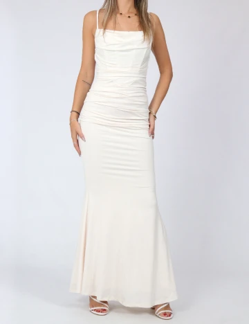 Rochie lunga SHEIN, ecru Crem