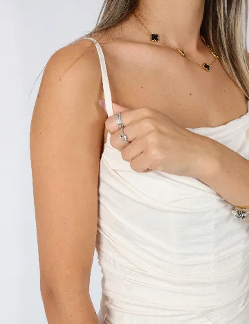 Rochie lunga SHEIN, ecru Crem