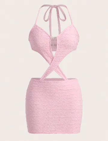 Rochie scurta SHEIN, roz Roz