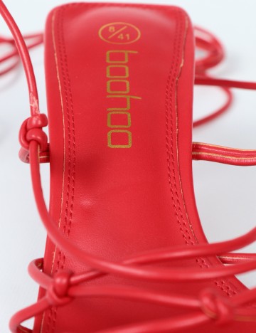 Sandale Boohoo, rosu