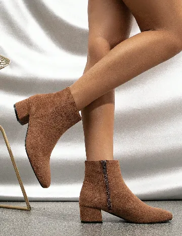 Botine SHEIN, maro Maro