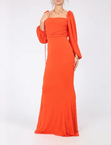Rochie lunga Love&Lemonade, portocaliu Portocaliu