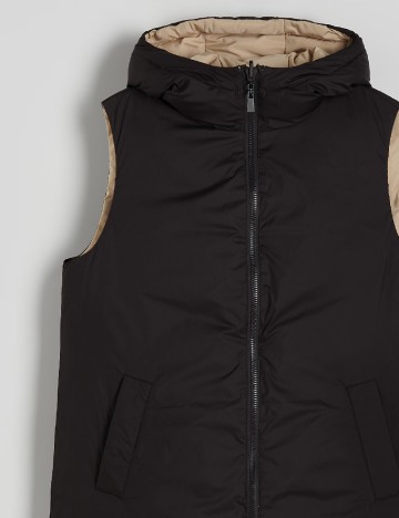 Vesta reversibila Reserved, negru/crem