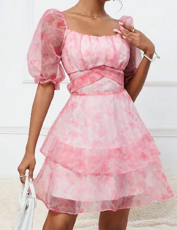 Rochie scurta SHEIN, roz Roz