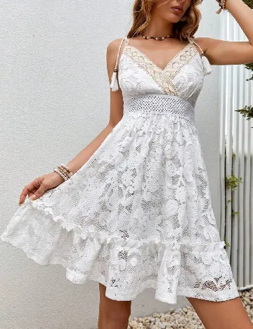 Rochie scurta SHEIN, alb Alb