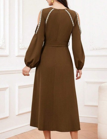 Rochie medie SHEIN, maro