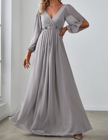 Rochie lunga Ever-Pretty, gri