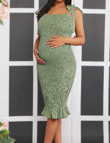 Rochie medie SHEIN Maternity, verde Verde