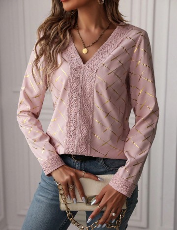 Bluza SHEIN, roz pudra