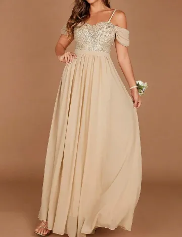Rochie lunga SHEIN, crem Crem