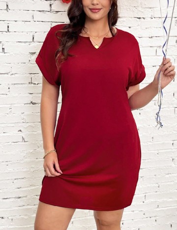 Rochie scurta SHEIN CURVE, rosu