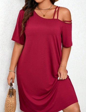 Rochie scurta SHEIN CURVE, rosu