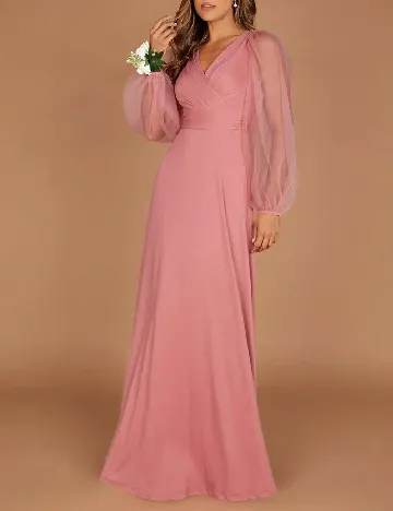 Rochie lunga SHEIN, roz Rosu