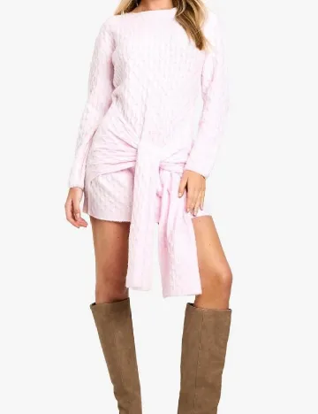 Rochie scurta Boohoo, roz Roz