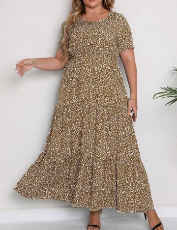 Rochie lunga SHEIN CURVE, floral print