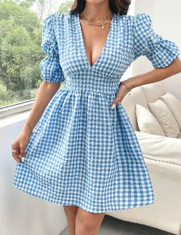 Rochie scurta SHEIN, albastru Albastru