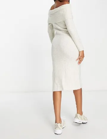 Rochie medie Miss Selfridge, ecru Alb