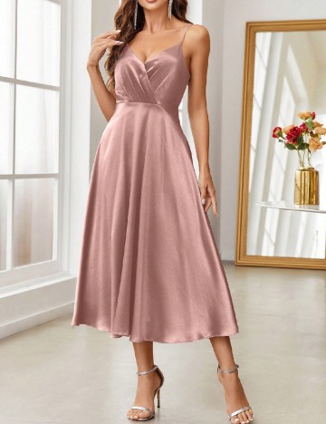 Rochie medie SHEIN, roz pudra