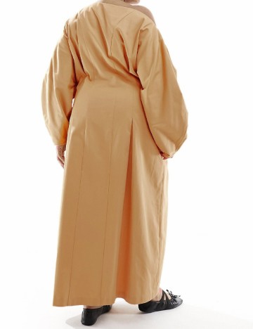 Rochie lunga ASOS Curve, maro deschis