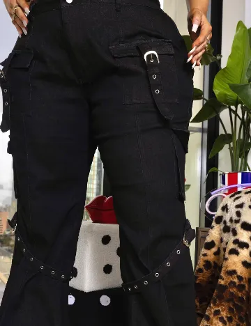 Blugi Labelrail x Holly Marston, negru Negru
