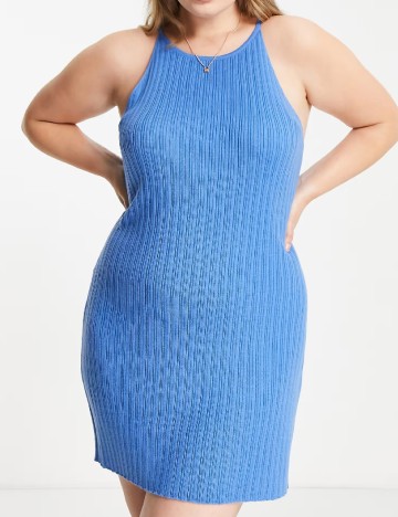 Rochie scurta ASOS Curve, albastru