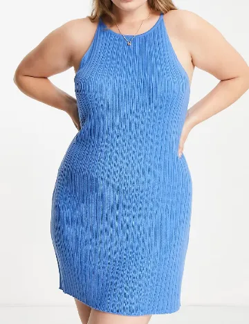 Rochie scurta ASOS Curve, albastru Albastru