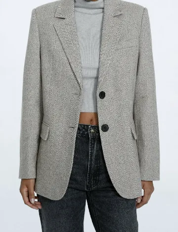 Palton Stradivarius, gri Gri