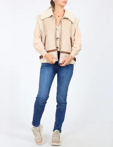 Vesta Vero Moda, crem Crem