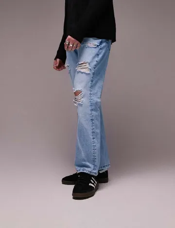Blugi Topman, albastru Albastru
