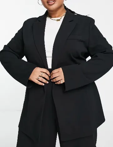 Blazer ASOS Curve, negru Negru