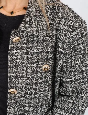 Jacheta Calliope, alb/negru Negru
