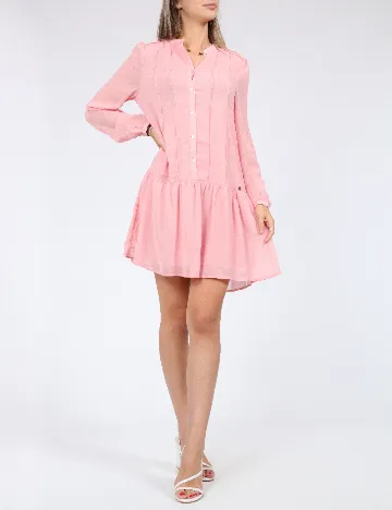 Rochie scurta Pepe Jeans, roz Roz