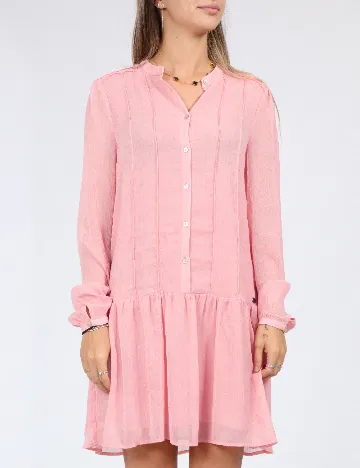 Rochie scurta Pepe Jeans, roz Roz