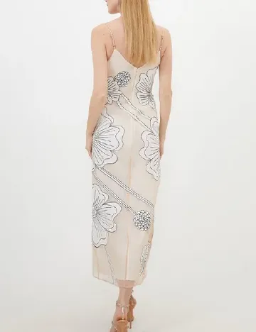 Rochie lunga Karen Millen, crem Crem