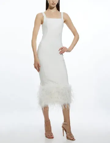Rochie medie Karen Millen, alb Alb