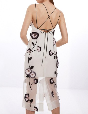Rochie medie Karen Millen, ecru
