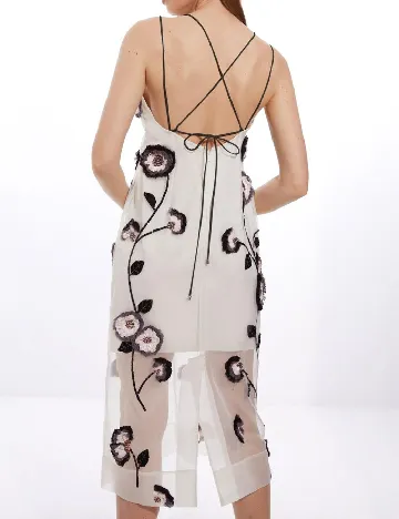Rochie medie Karen Millen, ecru Alb