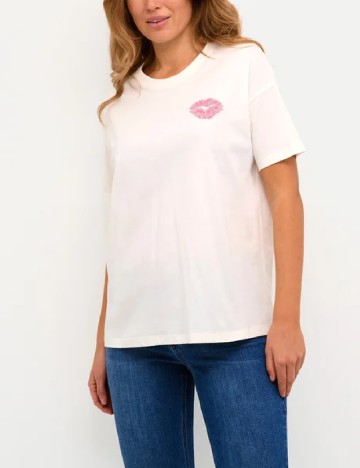 Tricou Kaffe, ecru
