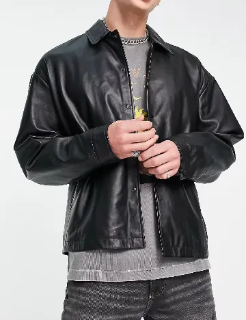 Jacheta Oversize ASOS, negru Negru