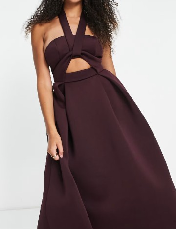 Rochie medie ASOS, pruna